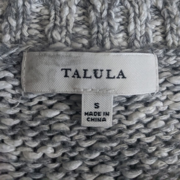 Talula Light Grey Chunky Knit Sweater Dress Small - Picture 4 of 6